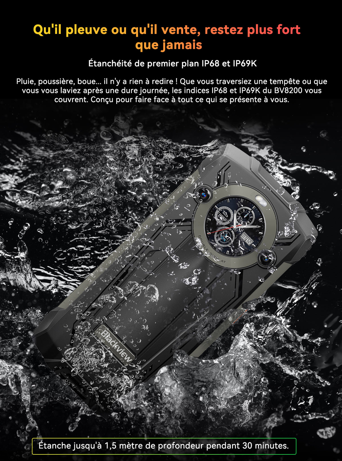 Téléphone portable renforcé Blackview BV8200 4G