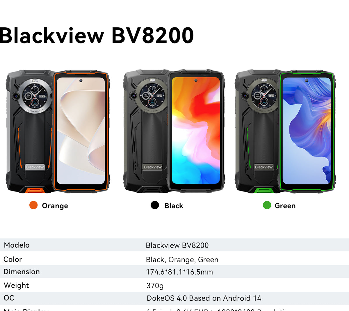 Téléphone portable renforcé Blackview BV8200 4G