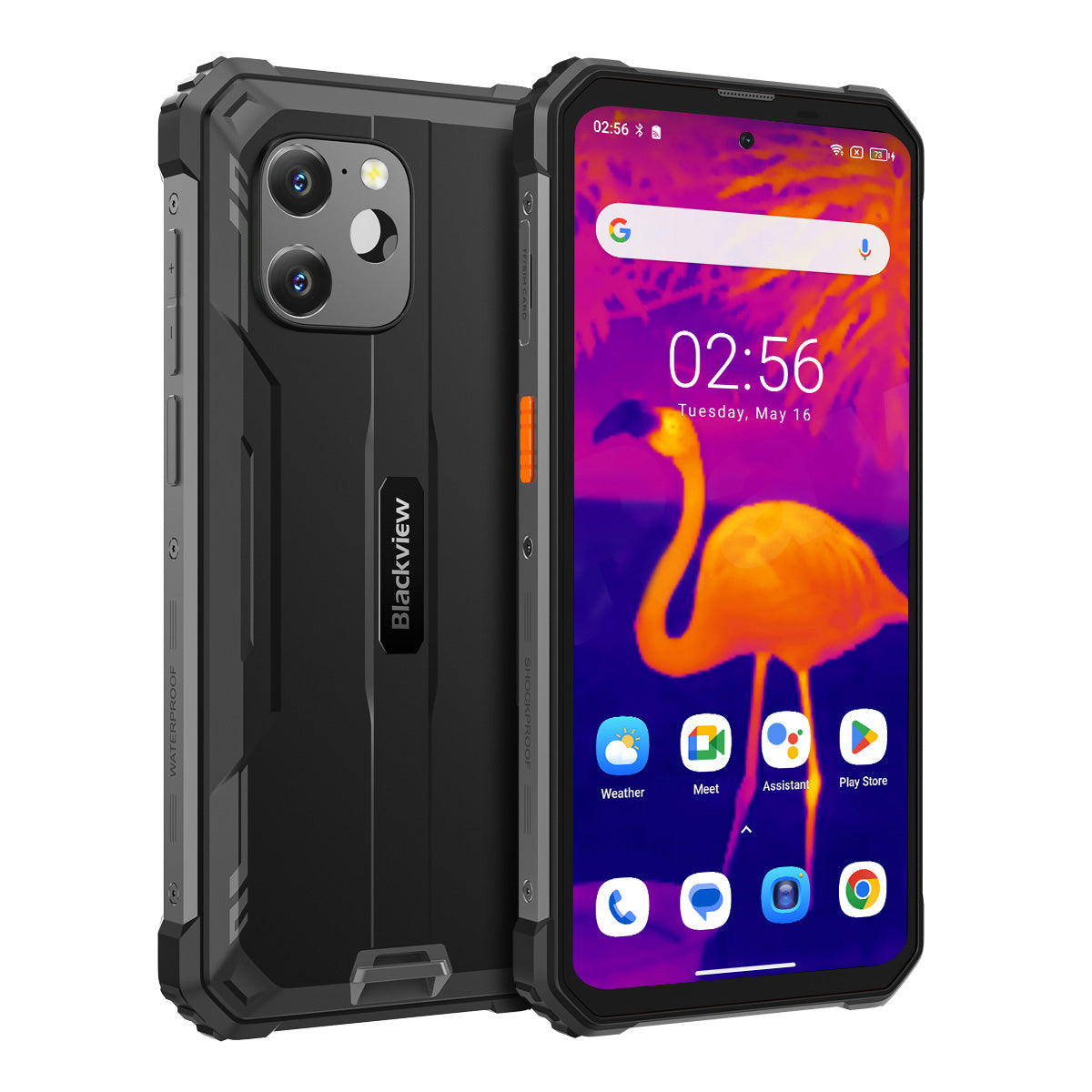 Blackview BV8900 - Cámara térmica para smartphone FLIR a prueba de golpes - Nuevo para 2023 - Pantalla de 6,5'', 256 GB de memoria, 8 GB de RAM, Mediatek Helio P90, octa-core, enorme batería de 10000 mAh, foto de 50 Mpx, Android 13 