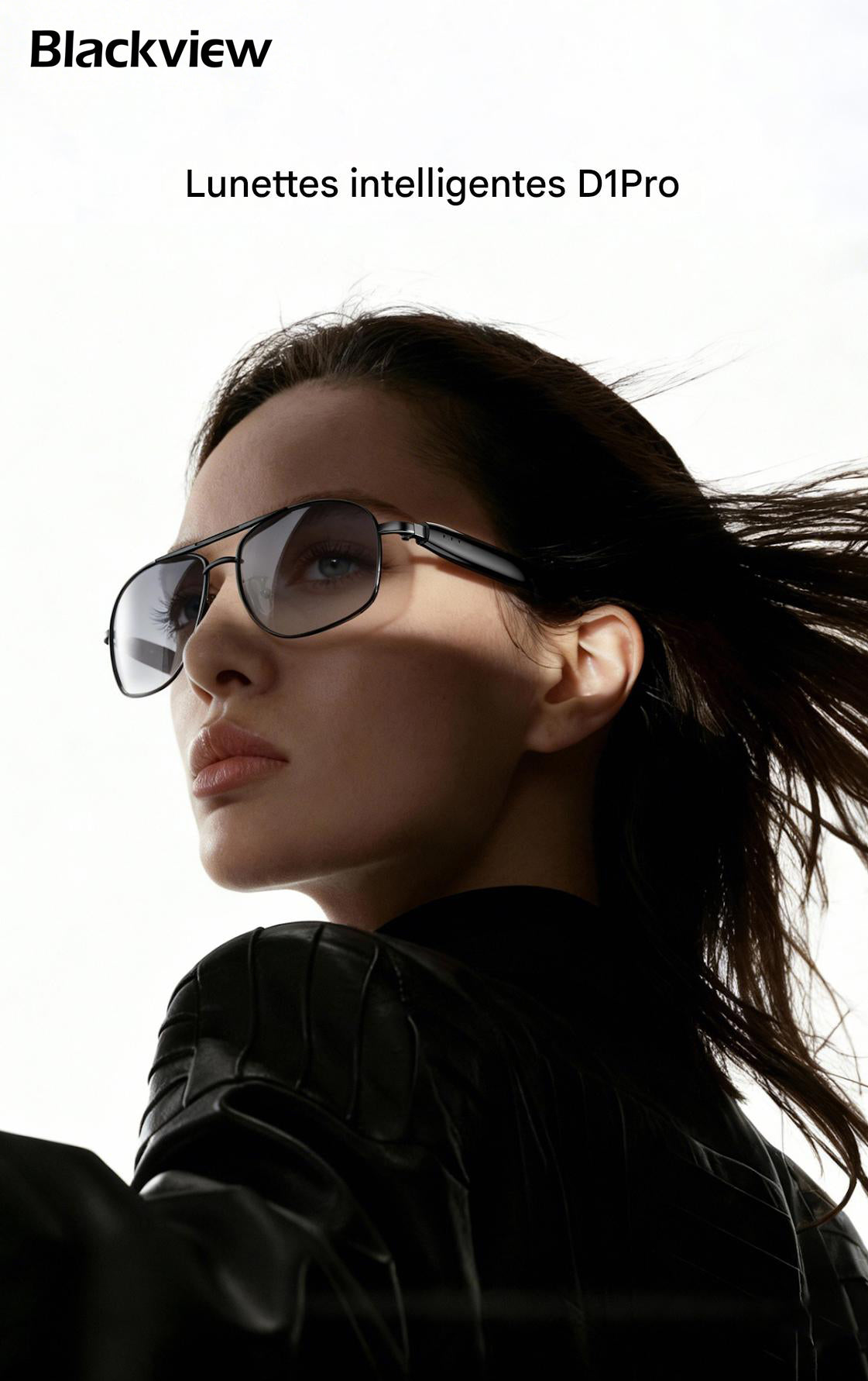 Lunettes de soleil élégantes et intelligentes Blackview D1 Pro IP54 étanches pour l'extérieur