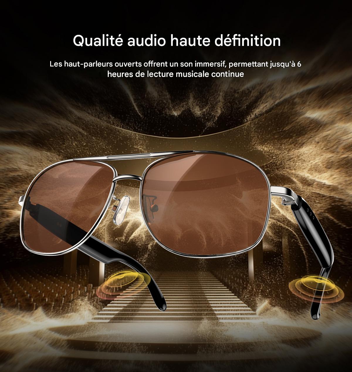 Lunettes de soleil élégantes et intelligentes Blackview D1 Pro IP54 étanches pour l'extérieur