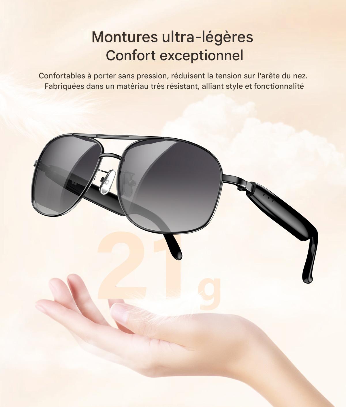 Lunettes de soleil élégantes et intelligentes Blackview D1 Pro IP54 étanches pour l'extérieur
