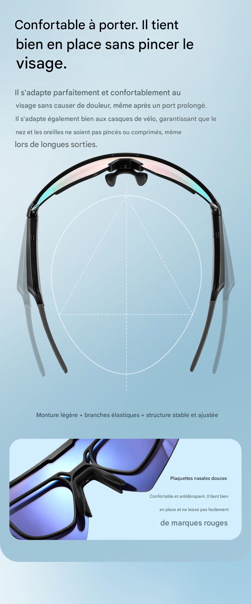 Lunettes de soleil intelligentes anti-UV Blackview D2 pour sports de plein air