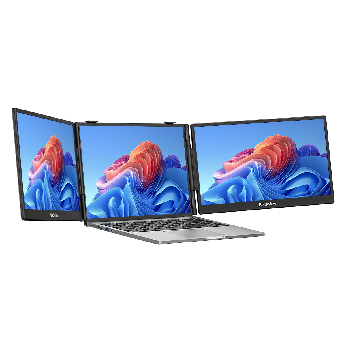 Blackview DCM5 - Écran Double 14 Pouces pour PC Portable - Extension d'Écran Bureautique avec Haut-parleurs