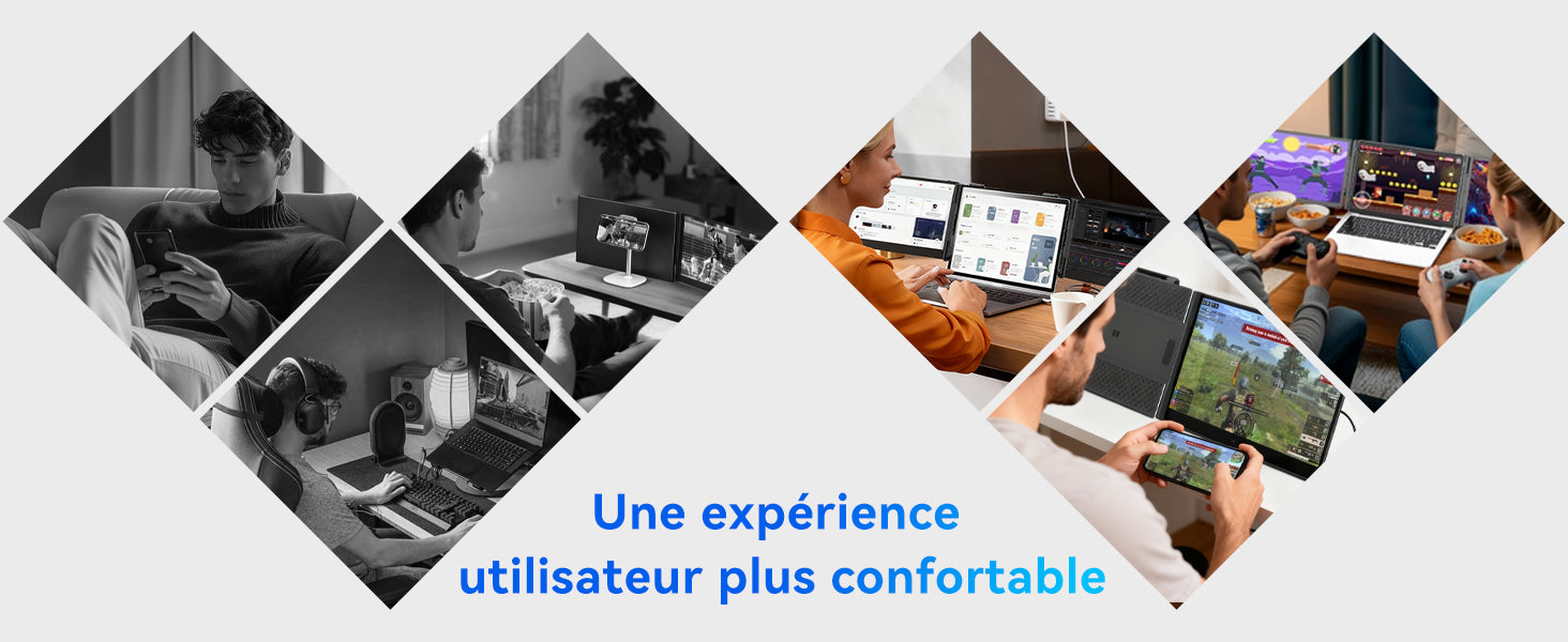 Extension d'écran portable pour ordinateur portable Blackview DCM6 Pro 14 pouces à double moniteur