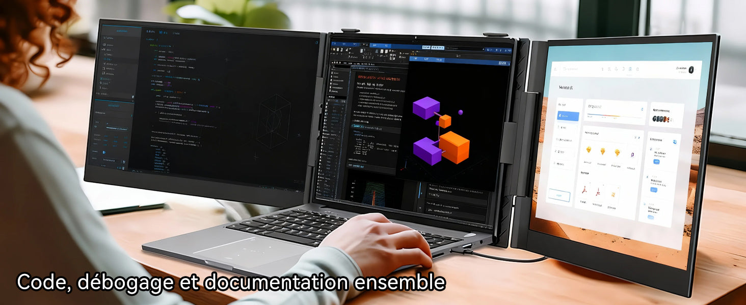 Extension d'écran portable pour ordinateur portable Blackview DCM6 Pro 14 pouces à double moniteur