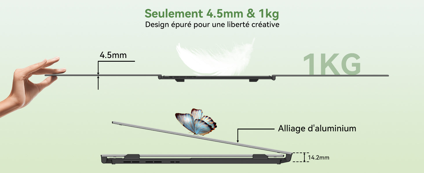 Extension d'écran portable pour ordinateur portable Blackview DCM8 Pro 15,6 pouces à double moniteur
