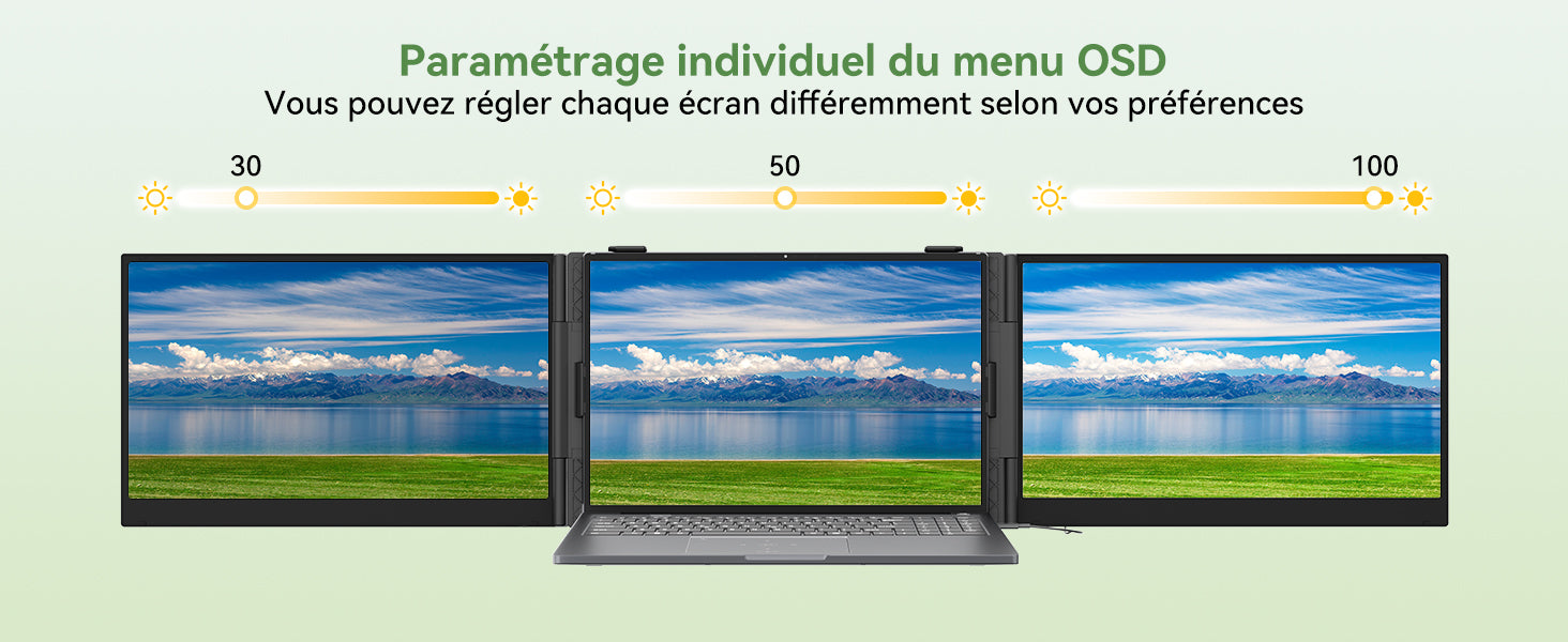 Extension d'écran portable pour ordinateur portable Blackview DCM8 Pro 15,6 pouces à double moniteur