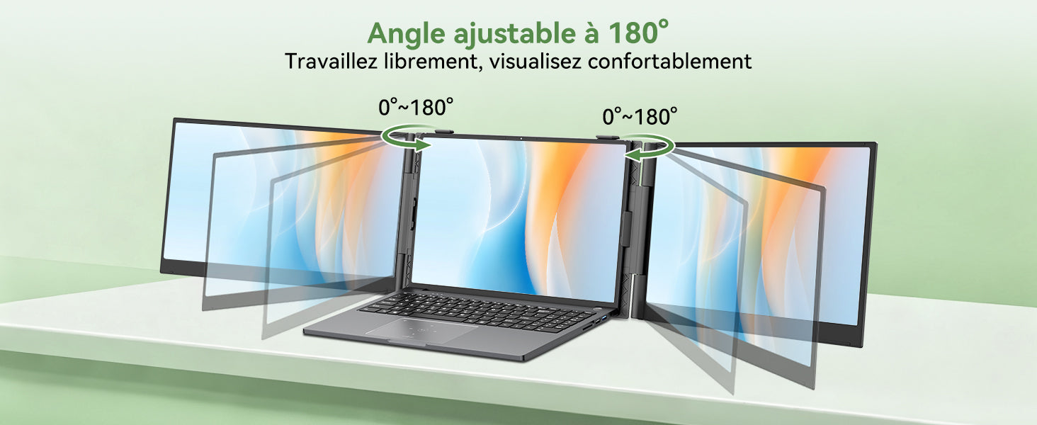 Extension d'écran portable pour ordinateur portable Blackview DCM8 Pro 15,6 pouces à double moniteur