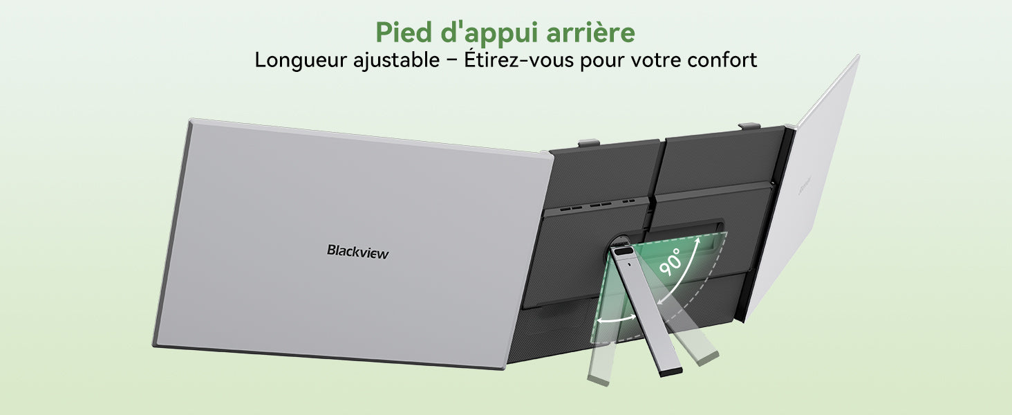Extension d'écran portable pour ordinateur portable Blackview DCM8 Pro 15,6 pouces à double moniteur