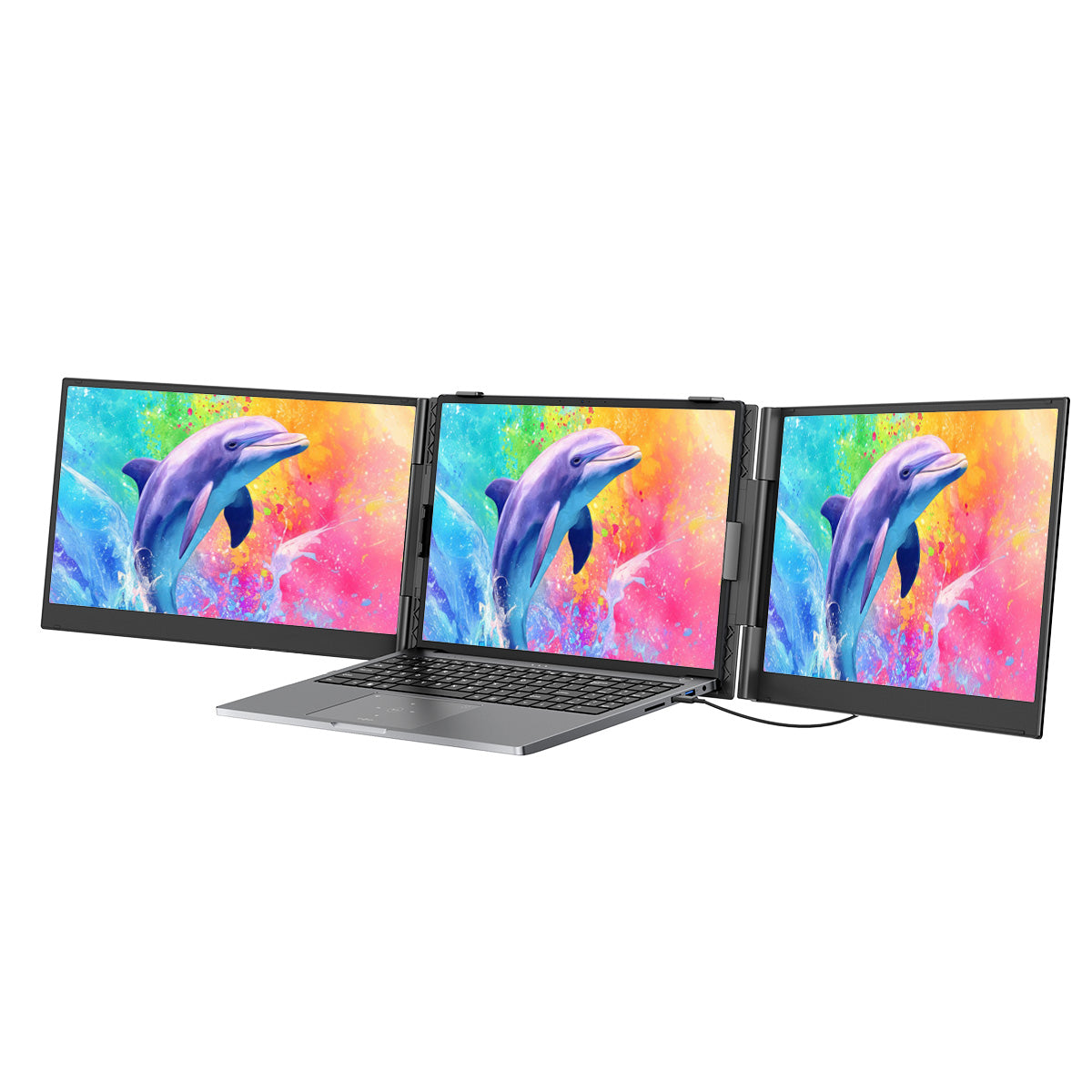 Blackview DCM8 Pro - Écran d'Extension Portable 15,3" Double Moniteur – Compatible PC et Ordinateur Portable, 2 Ports USB-C, Écran IPS HD