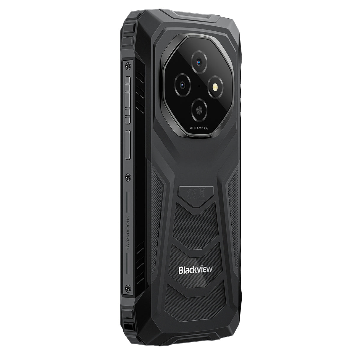 Blackview FORT 1 - Téléphone portable robuste avec écran intelligent IA de 6,56 pouces, 90 Hz et batterie de 10 000 mAh, processeur octocœur Unisoc Tiger T615 et 4G