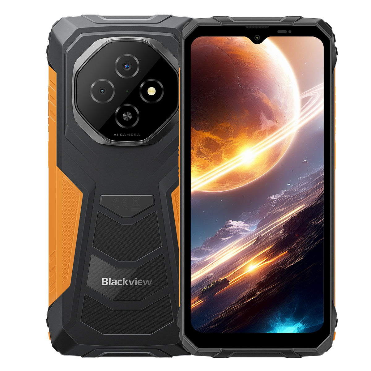 Blackview FORT 1 - Téléphone portable robuste avec écran intelligent IA de 6,56 pouces, 90 Hz et batterie de 10 000 mAh, processeur octocœur Unisoc Tiger T615 et 4G