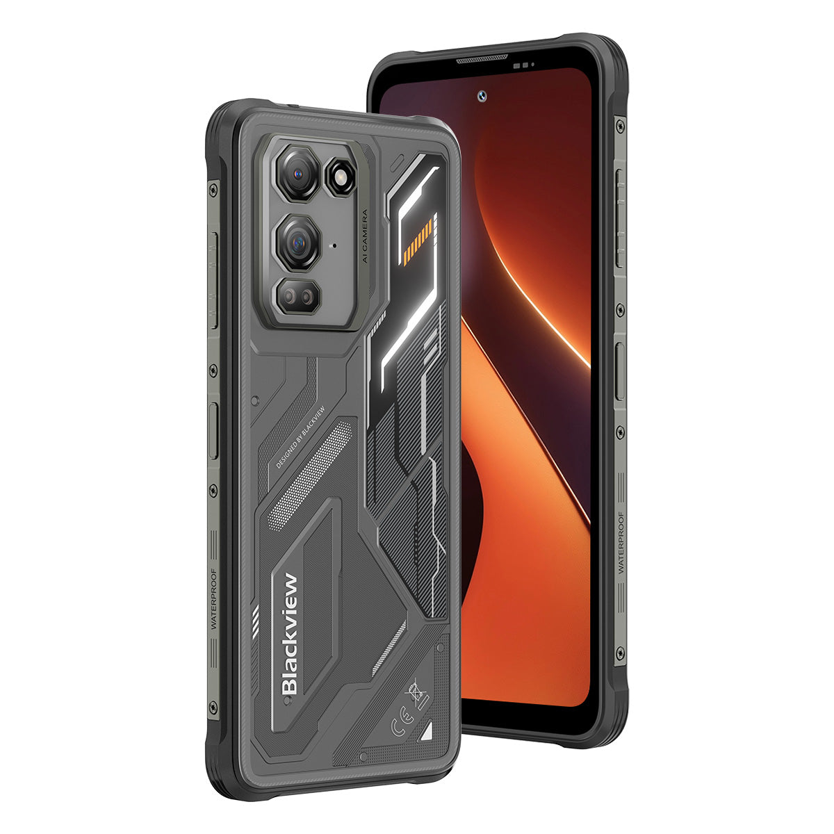 Blackview FORT 200 - Smartphone 4G Robuste avec Charge Sans Fil - Écran 6,78" Helio G100 - Batterie 5000mAh - Double Caméra Nocturne 108MP