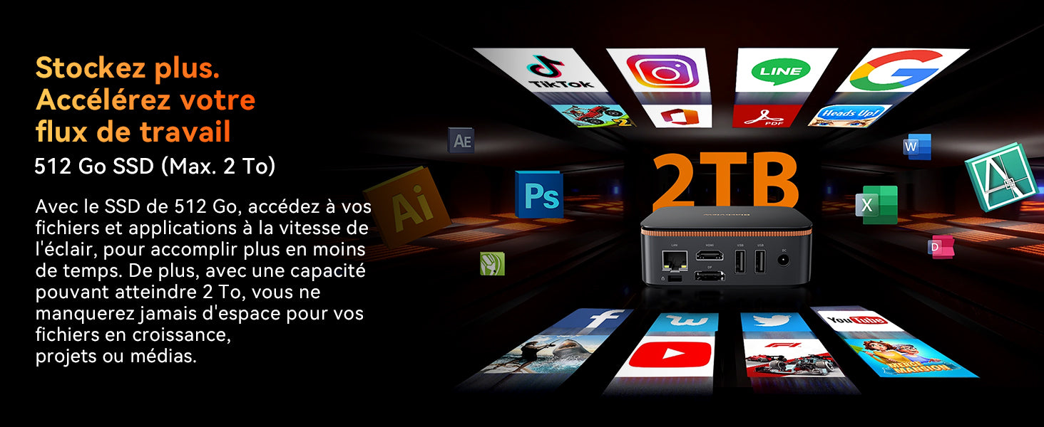 Mini PC Blackview MP20 avec processeur AMD et Windows 11 Pro