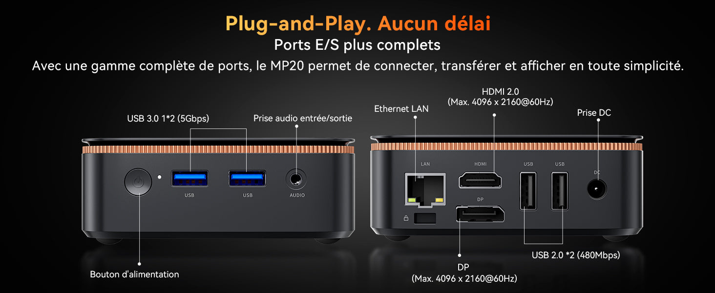 Mini PC Blackview MP20 avec processeur AMD et Windows 11 Pro