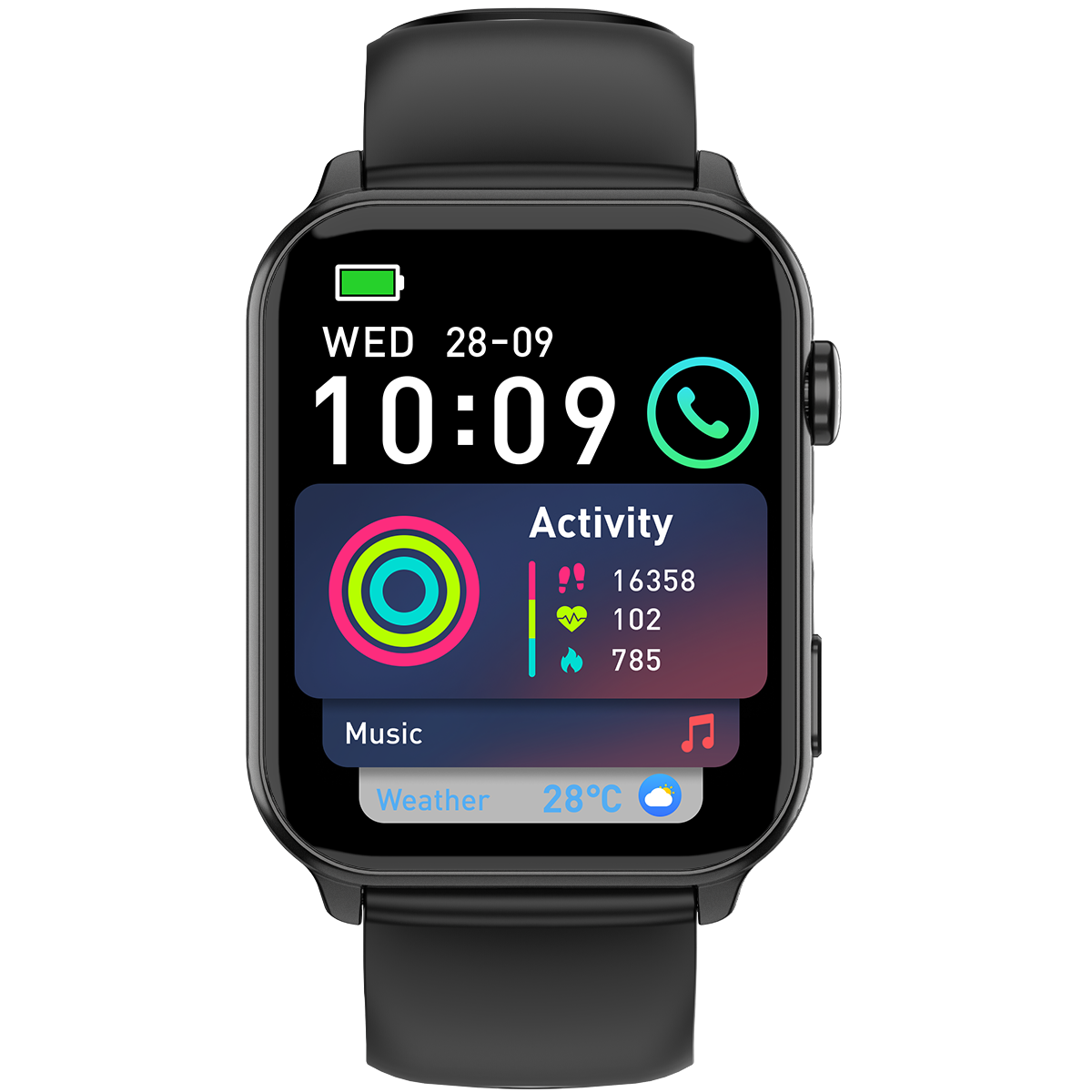 Blackview R30 Max - Montre connectée de fitness avec lampe torche LED de 1,91 pouce