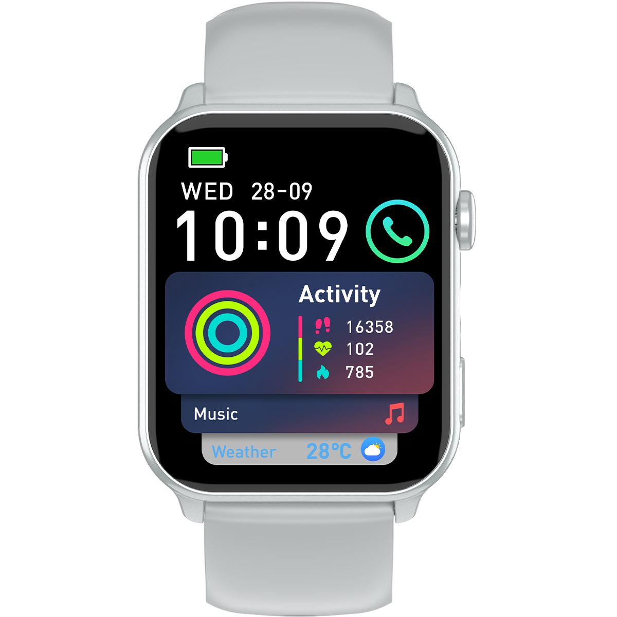 Blackview R30 Max - Montre connectée de fitness avec lampe torche LED de 1,91 pouce