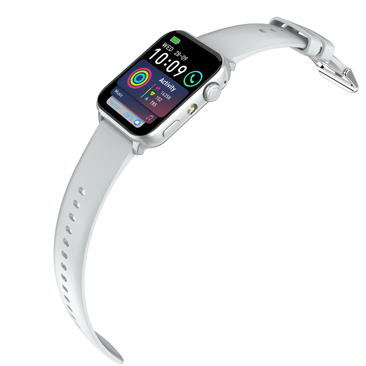 Blackview R30 Max - Montre connectée de fitness avec lampe torche LED de 1,91 pouce