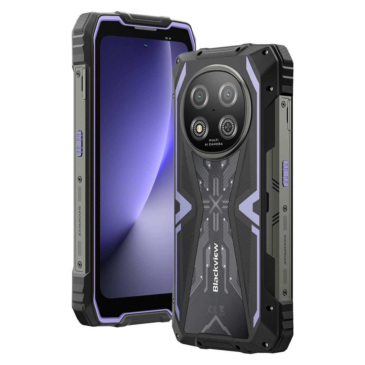 Blackview ROCK 2 - Écran de 6,67 pouces à 120 Hz, processeur octa-core UNISOC T8100 5G 6 nm, batterie de 15000 mAh, appareil photo IA 16 MP + 13 MP, téléphone portable 5G renforcé.