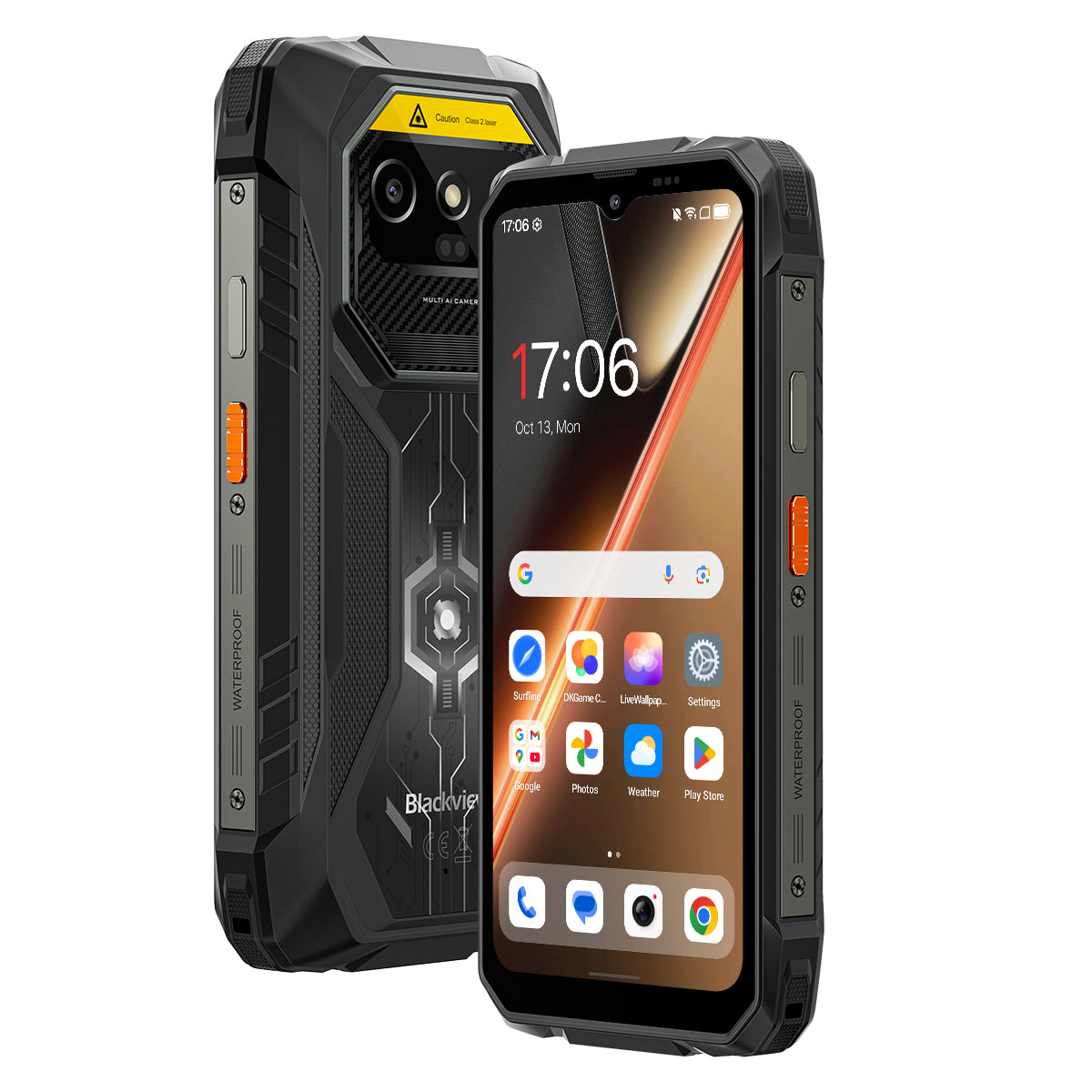 Blackview ROCK 1 Pro - Téléphone portable professionnel robuste avec lecteur de codes-barres 2D, connectivité 4G, écran de 6,56 pouces à 90 Hz, batterie de 15000 mAh et caméra de vision nocturne.