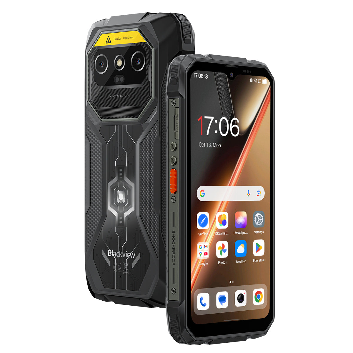 Blackview ROCK 1 Pro - Téléphone portable professionnel robuste avec lecteur de codes-barres 2D, connectivité 4G, écran de 6,56 pouces à 90 Hz, batterie de 15000 mAh et caméra de vision nocturne.