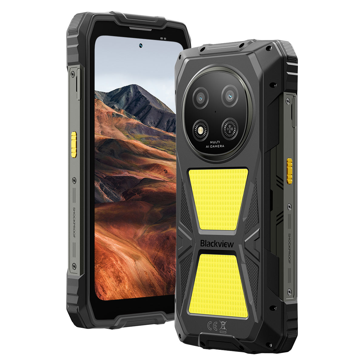 Blackview ROCK 2 Pro - Téléphone Rugged 5G 8+256Go Écran 120Hz 6,67" Lampe de Camping 400LM Batterie 15000mAh