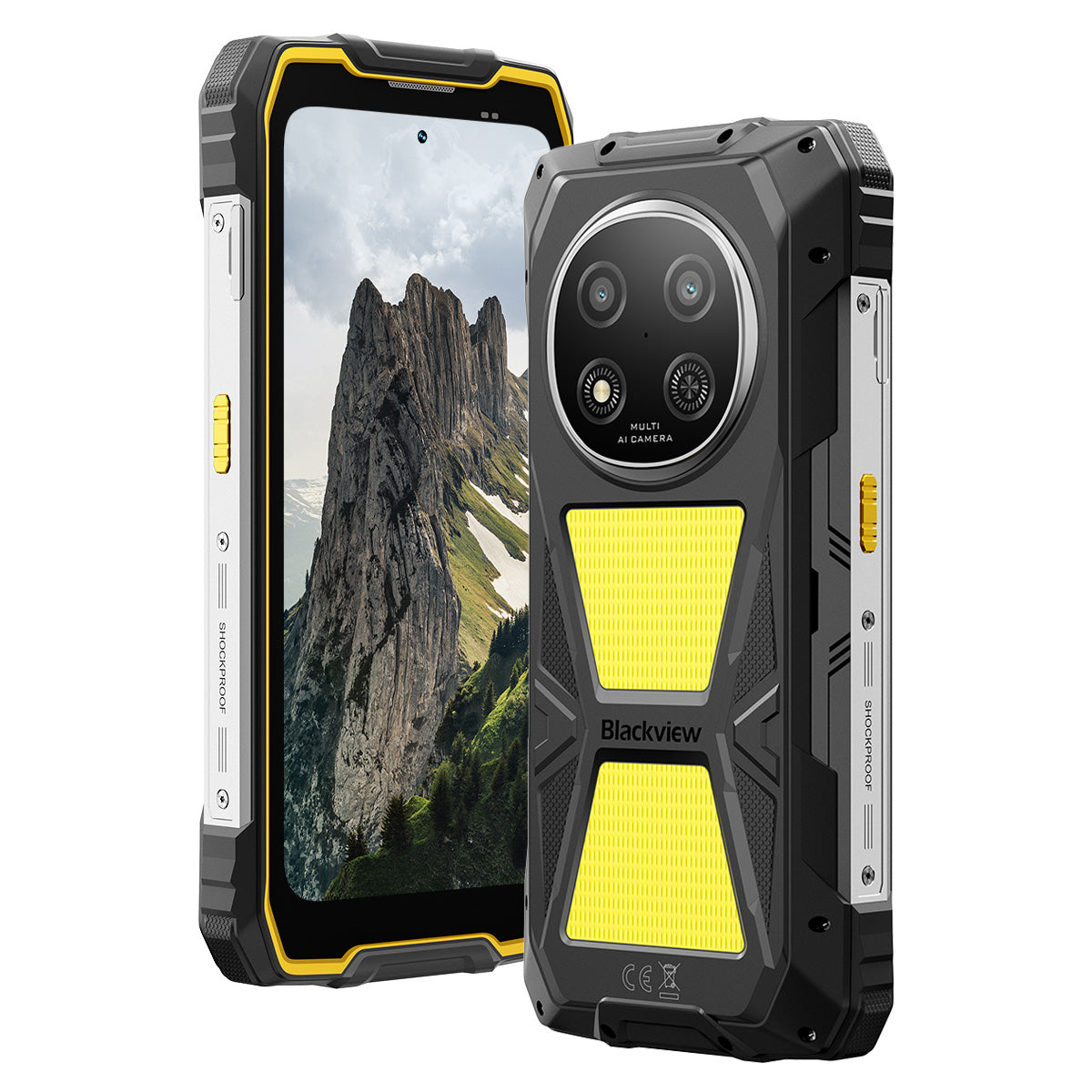 Blackview ROCK 2 Pro - Téléphone Rugged 5G 8+256Go Écran 120Hz 6,67" Lampe de Camping 400LM Batterie 15000mAh