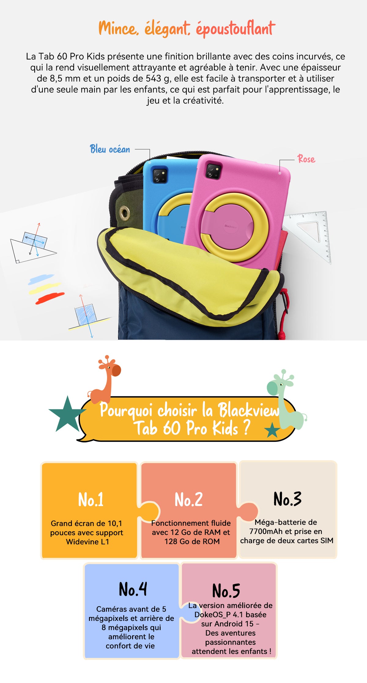 Tablette PC pour enfants Blackview Tab 60 Pro