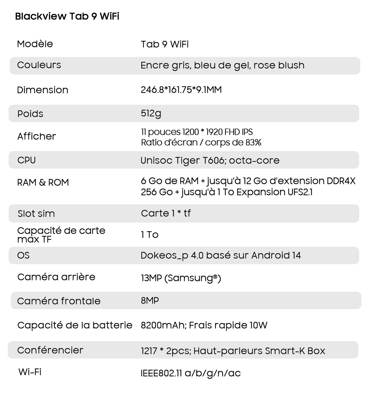 Blackview Tab 9 Wifi