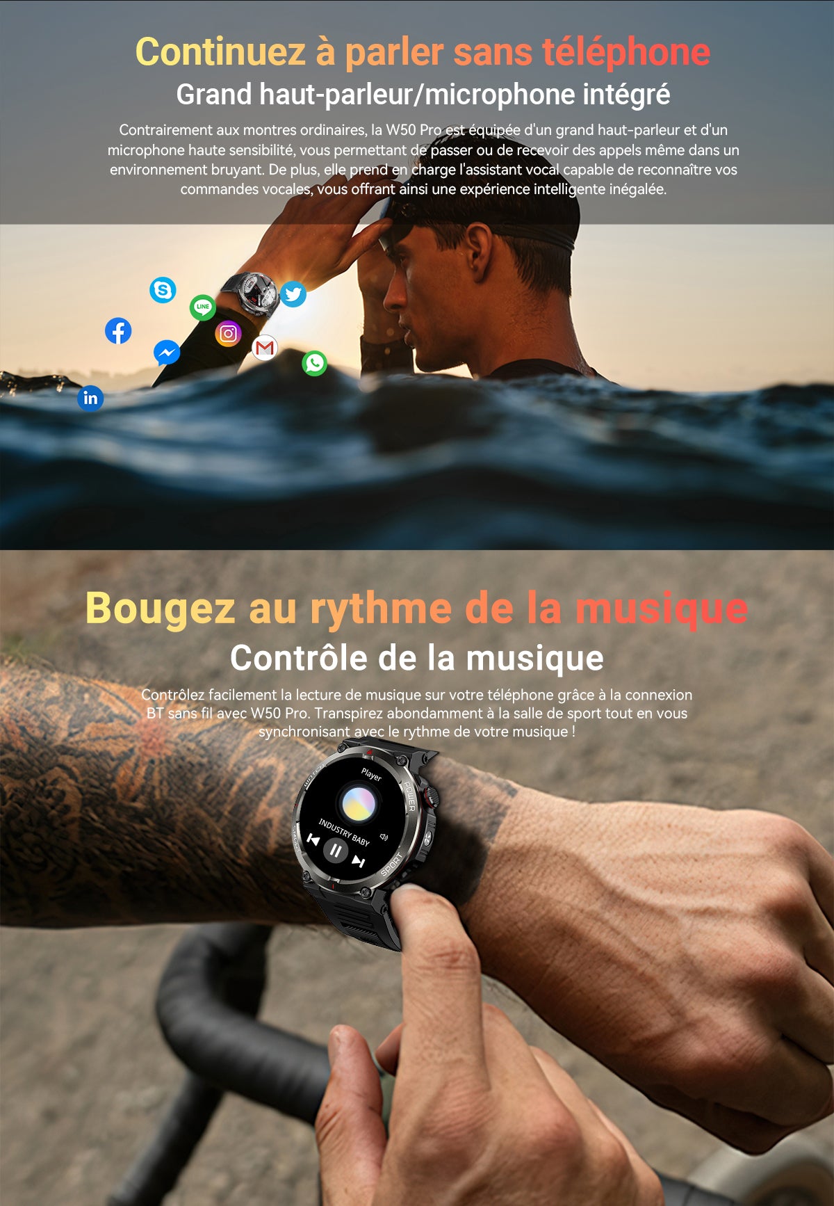 Montre connectée robuste Blackview W50 Pro