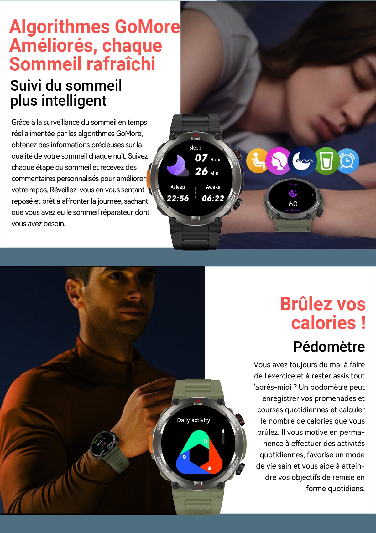 Montre connectée robuste Blackview W50 Pro