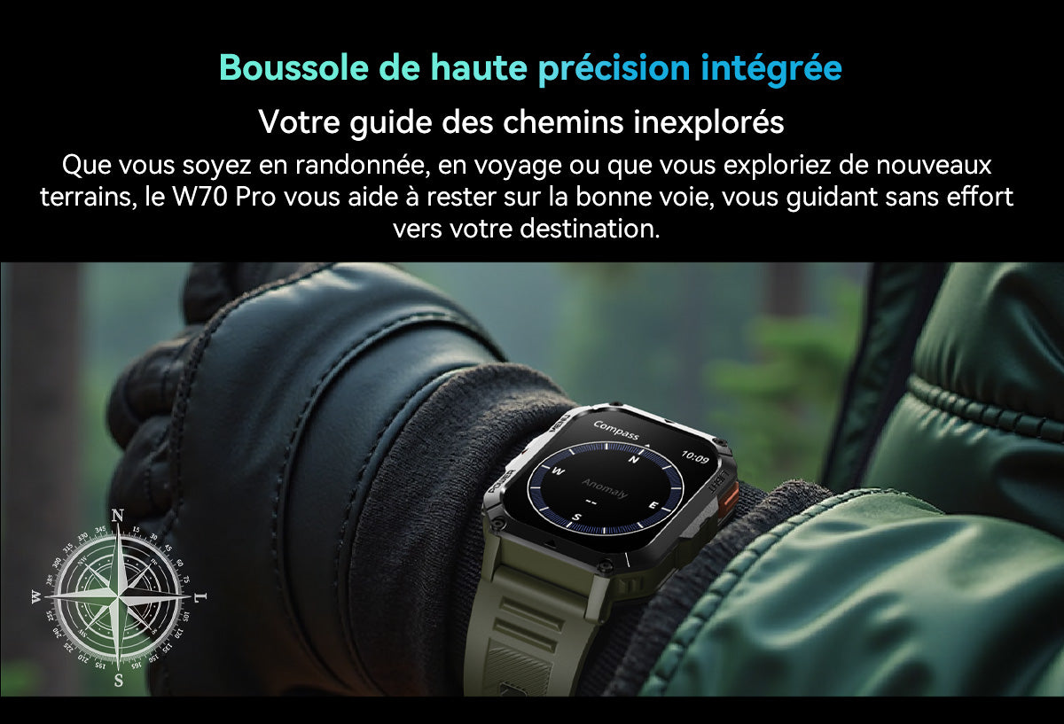 Montre connectée Blackview W70 Pro pour les sports de plein air