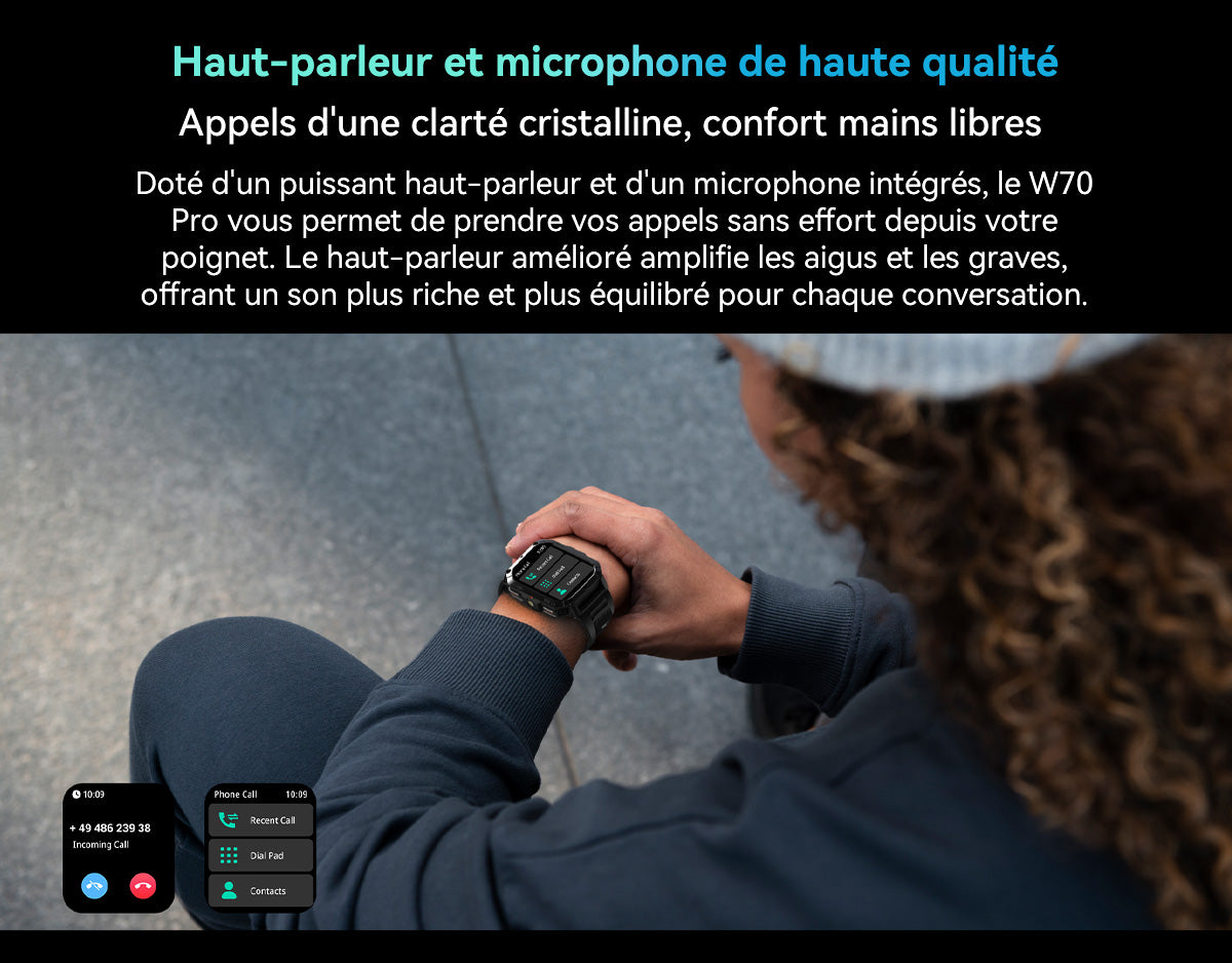 Montre connectée Blackview W70 Pro pour les sports de plein air