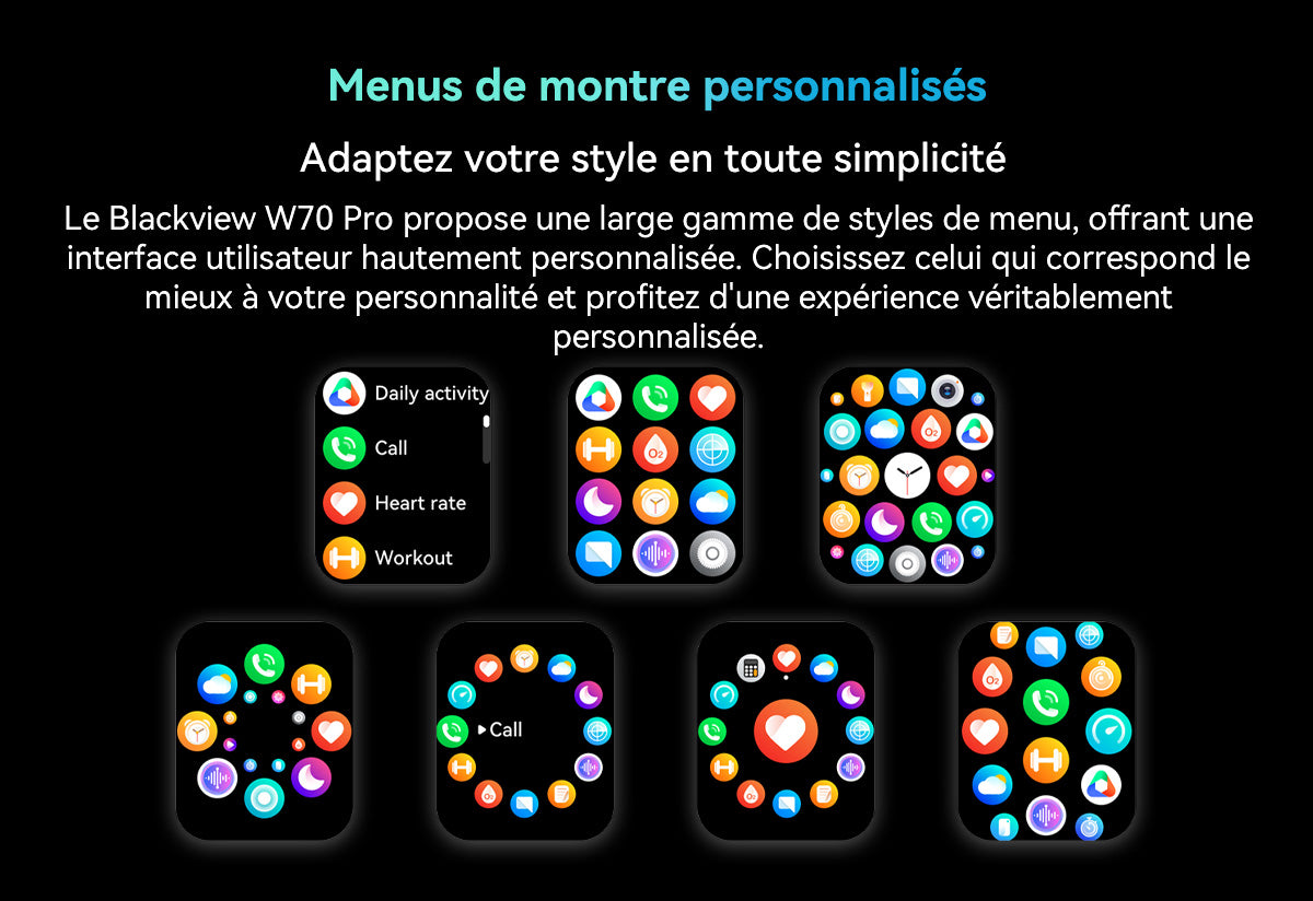 Montre connectée Blackview W70 Pro pour les sports de plein air