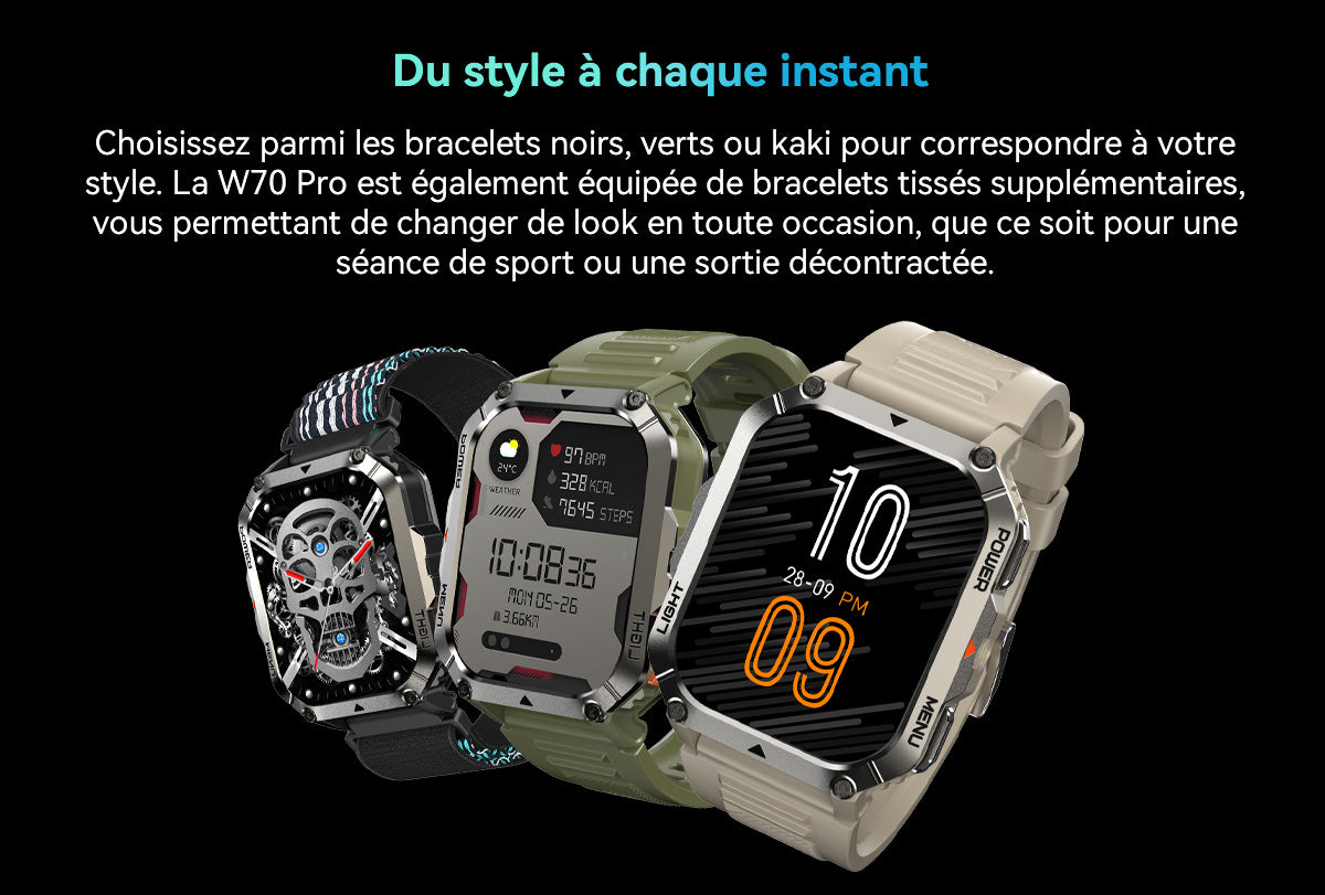 Montre connectée Blackview W70 Pro pour les sports de plein air
