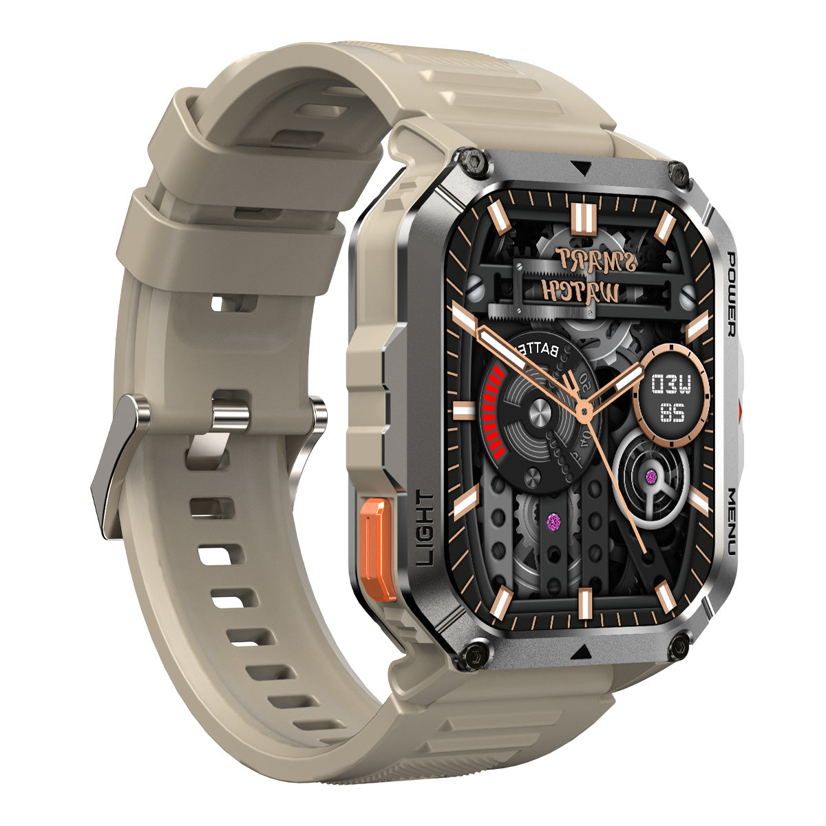 Blackview W70 Pro - Montre connectée pour sports de plein air avec lampe torche LED intégrée de 2,01 pouces et batterie de 900 mAh