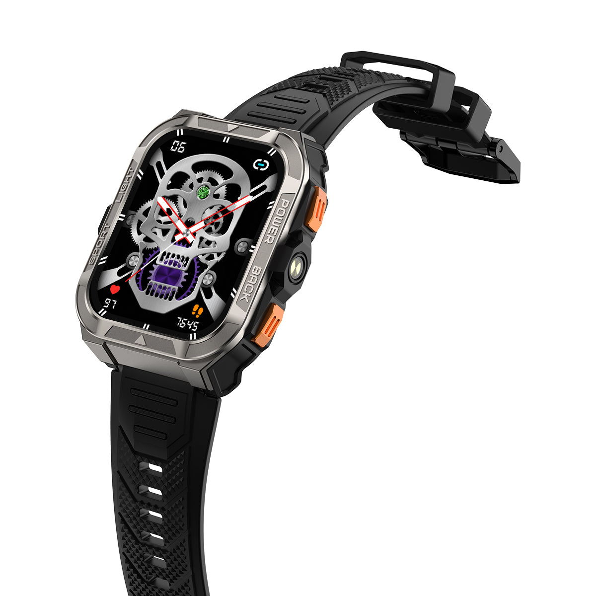 Blackview W80 Pro - Montre connectée GPS avec écran de 1,91 pouce, batterie de 900 mAh et lampe torche LED intégrée pour les sports de plein air