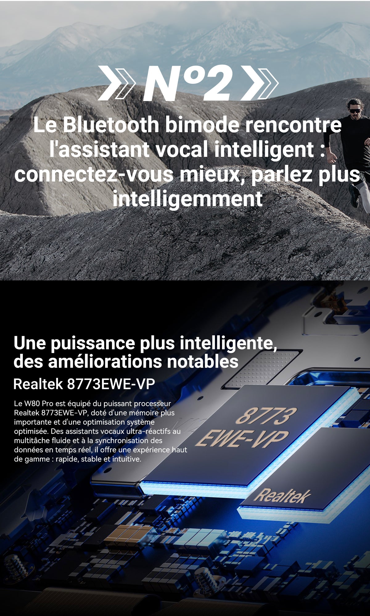 Montre connectée Blackview W80 Pro GPS pour sports de plein air