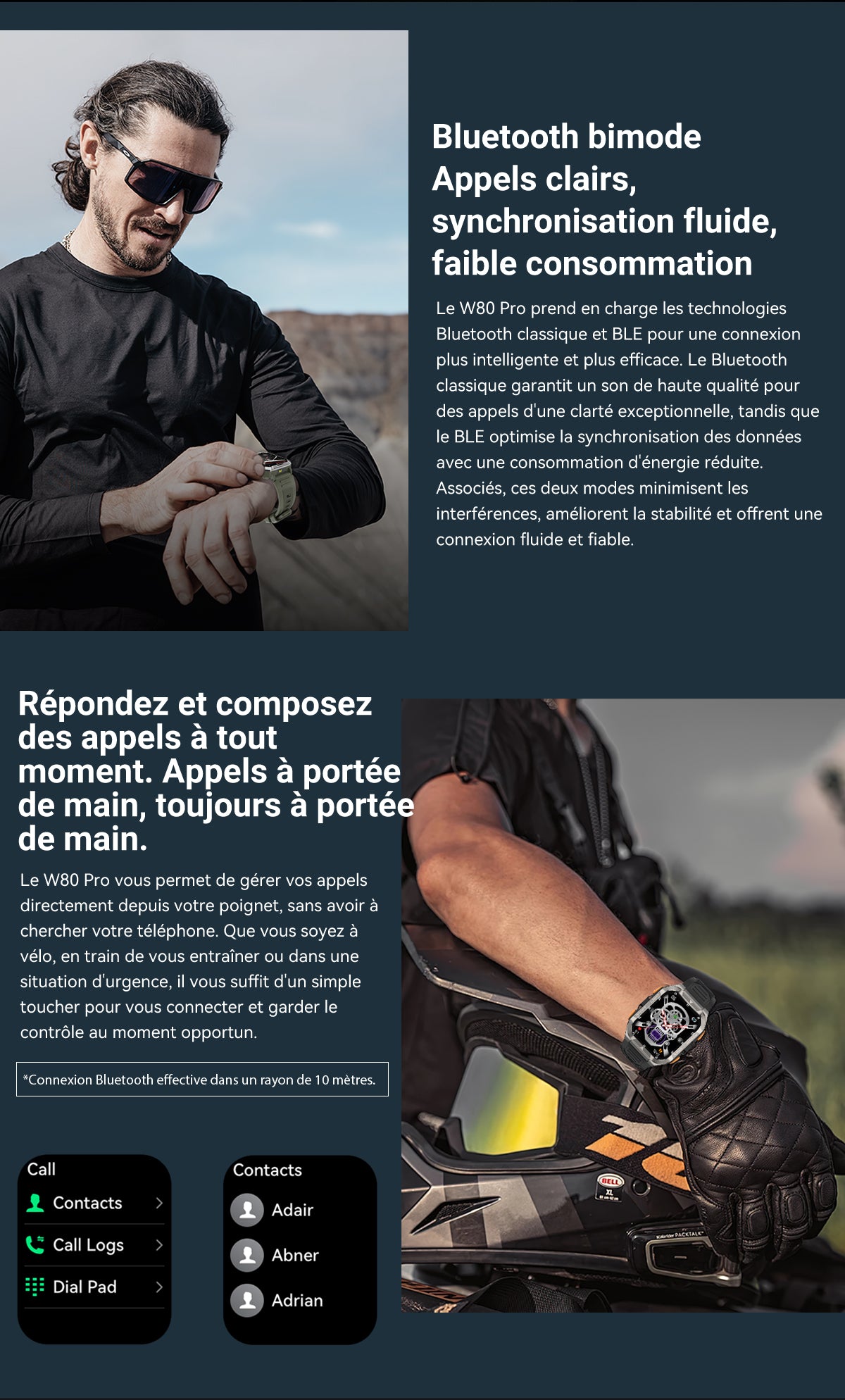 Montre connectée Blackview W80 Pro GPS pour sports de plein air