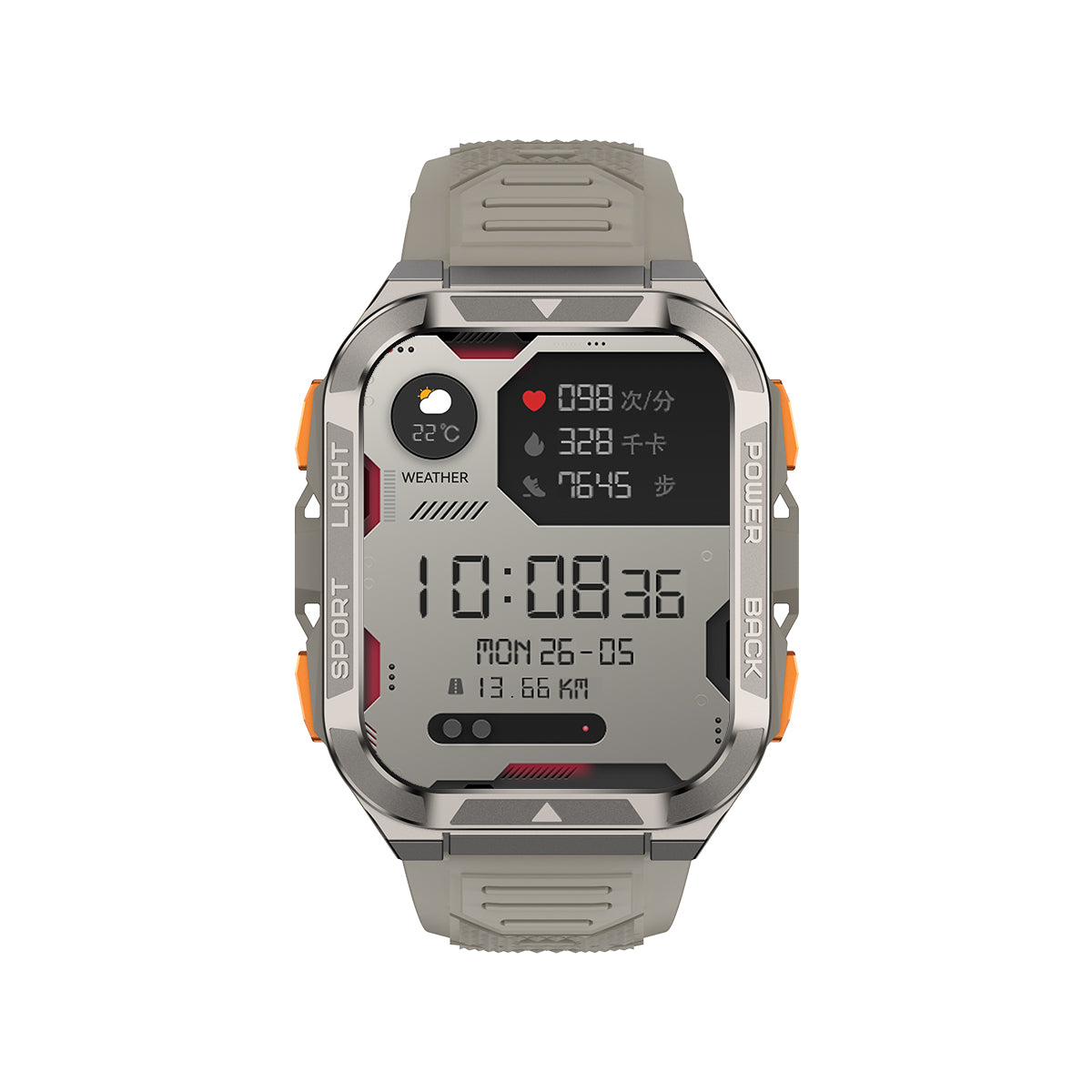 Blackview W80 Pro - Montre connectée GPS avec écran de 1,91 pouce, batterie de 900 mAh et lampe torche LED intégrée pour les sports de plein air