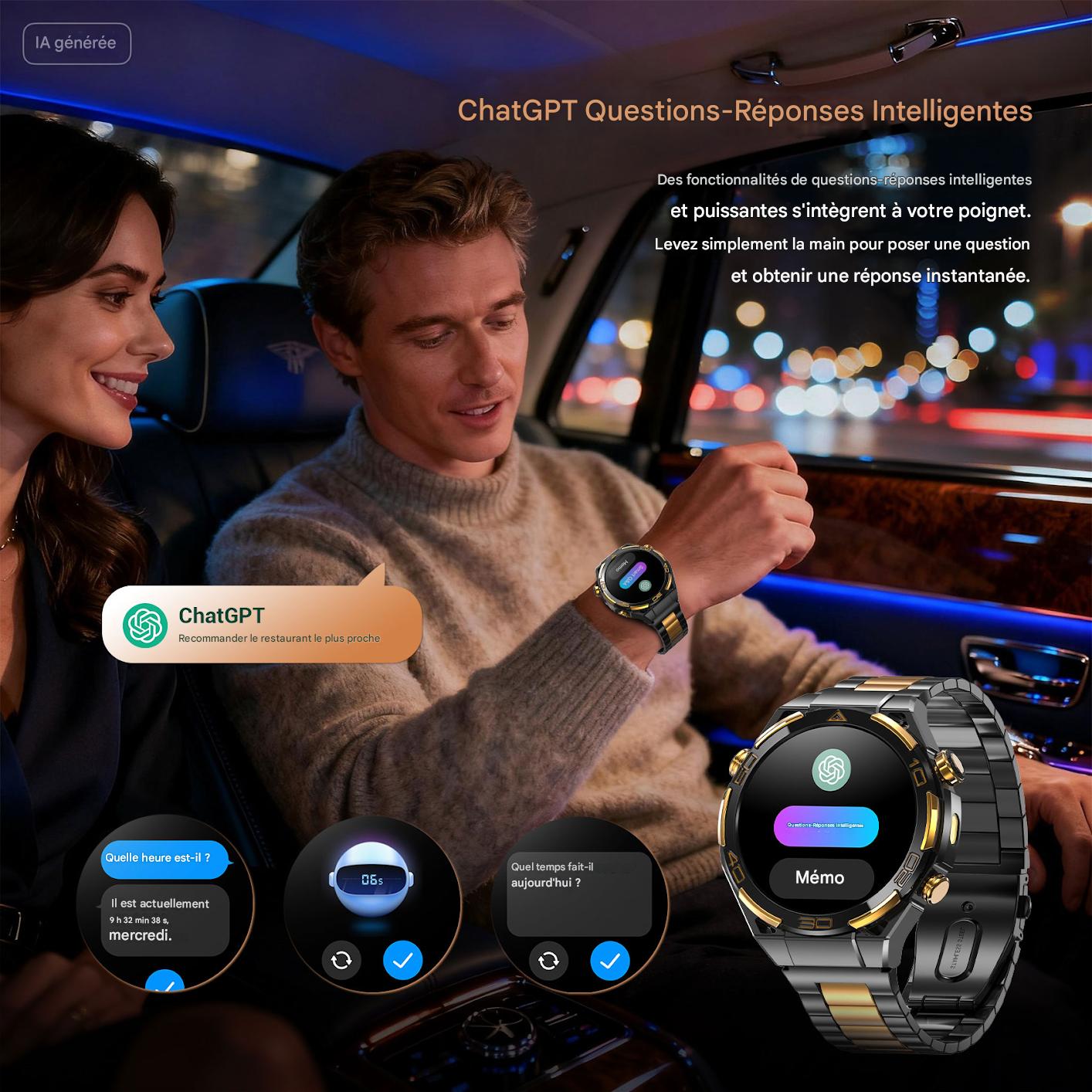 Montre connectée Blackview W90 Pro GPS pour sports de plein air