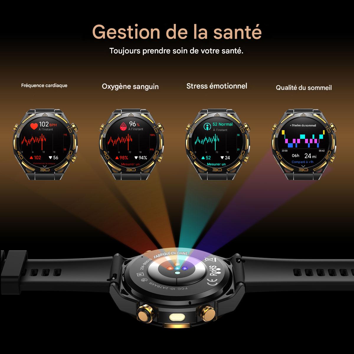 Montre connectée Blackview W90 Pro GPS pour sports de plein air