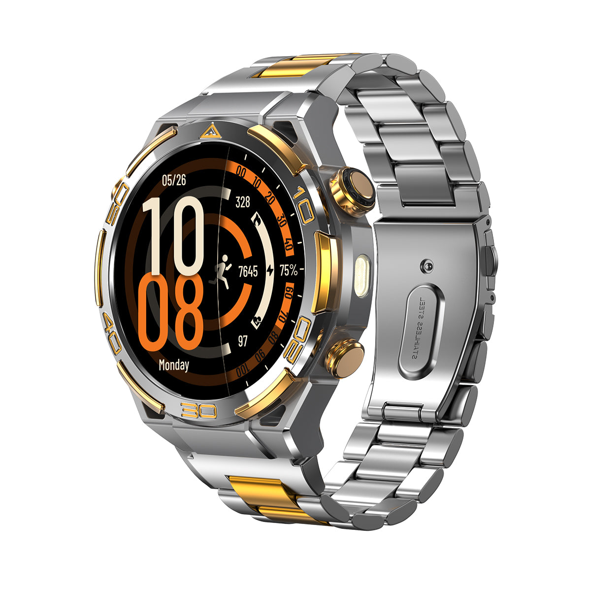 Blackview W90 Pro - Montre connectée GPS avec écran AMOLED de 1,43 pouce, lampe torche LED intégrée et idéale pour les sports de plein air.