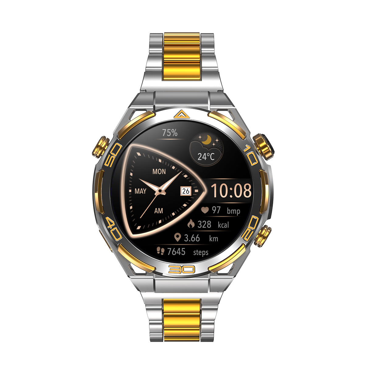 Blackview W90 Pro - Montre connectée GPS avec écran AMOLED de 1,43 pouce, lampe torche LED intégrée et idéale pour les sports de plein air.