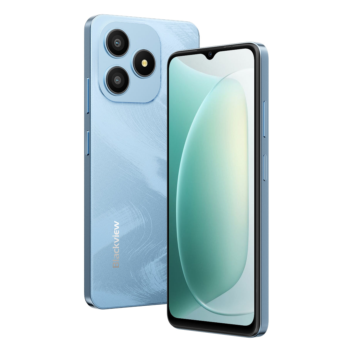 Blackview WAVE 9C - Smartphone 4G avec écran de 6,56 pouces, processeur octa-core Unisoc Tiger T603, batterie de 5000 mAh, appareil photo arrière de 13 MP et appareil photo avant de 8 MP.