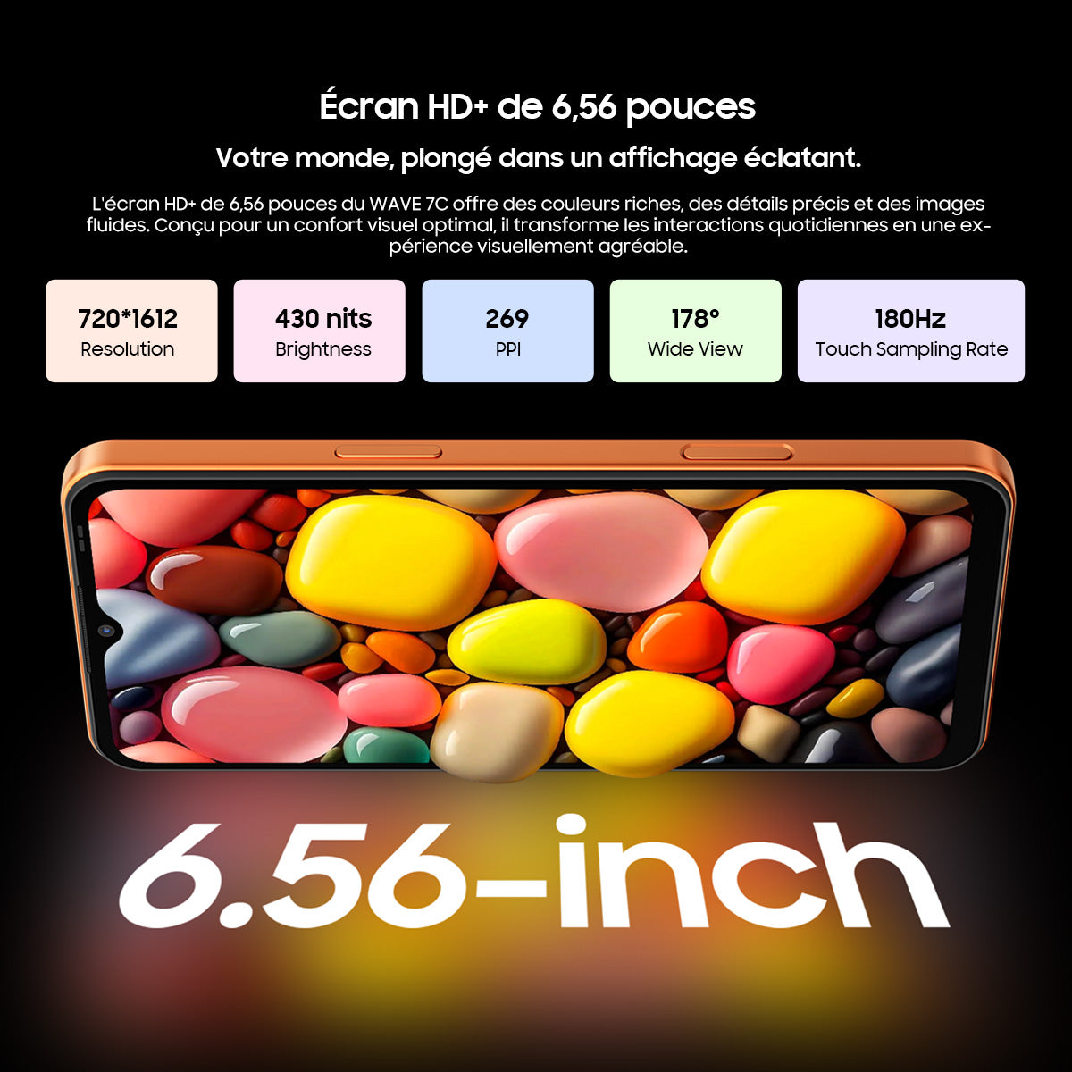 Blackview WAVE 7C – Smartphone 4G IP54 Résistant à l'Eau et à la Poussière