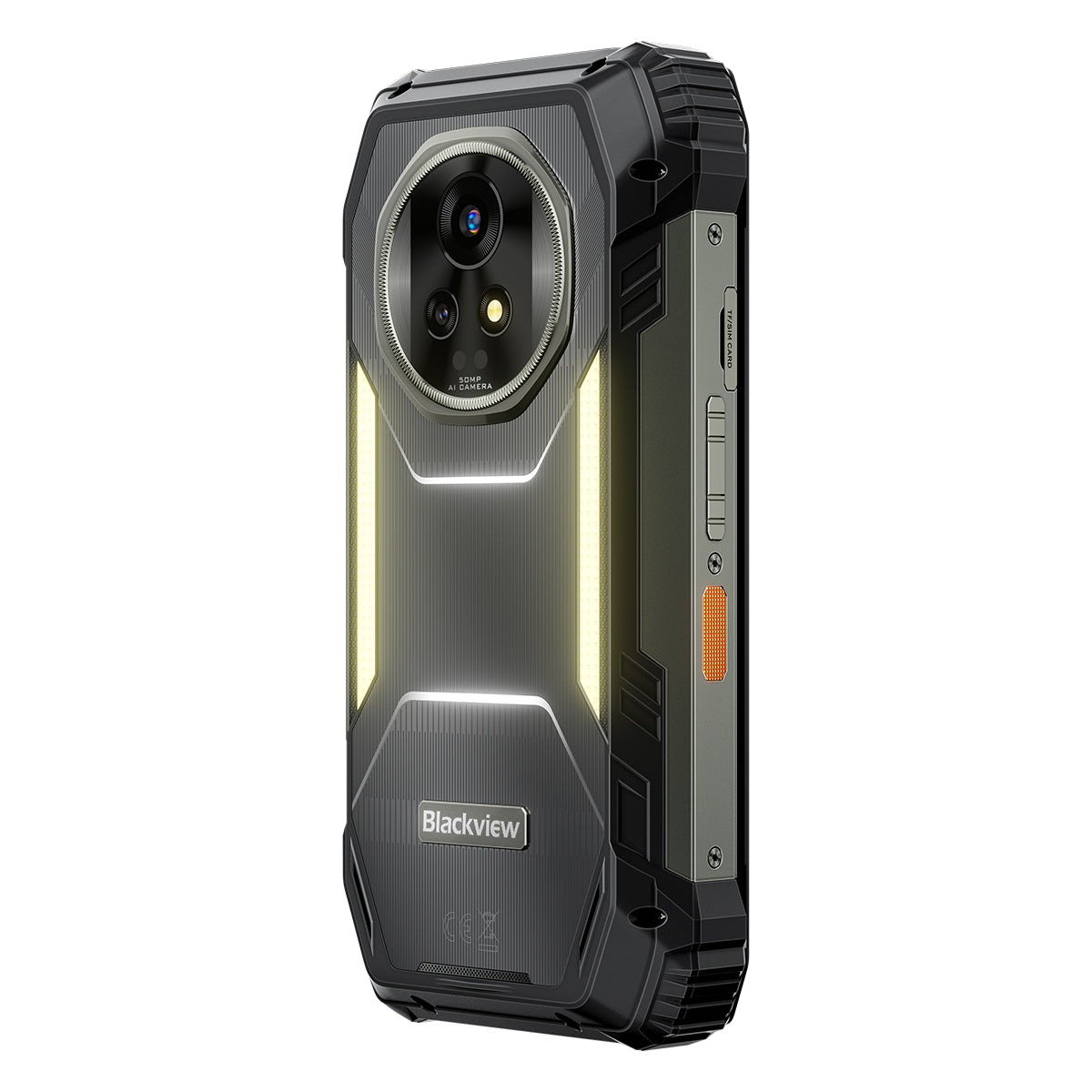 Blackview XPLORE 2 Satellite - Téléphone portable robuste 5G avec intelligence artificielle, écran AMOLED 3,2K de 6,73 pouces, 12+256 Go/16+1 To, batterie 20 000 mAh et lampe de camping intégrée