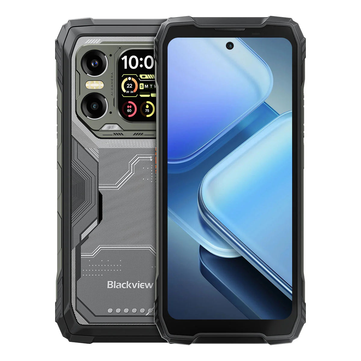 Blackview Xplore 1 – Téléphone Portable Robuste 5G avec IA – Double Écran (6,78" 120 Hz + 2,01") – Batterie 20 000 mAh – Lampe Torche 170 Lumens