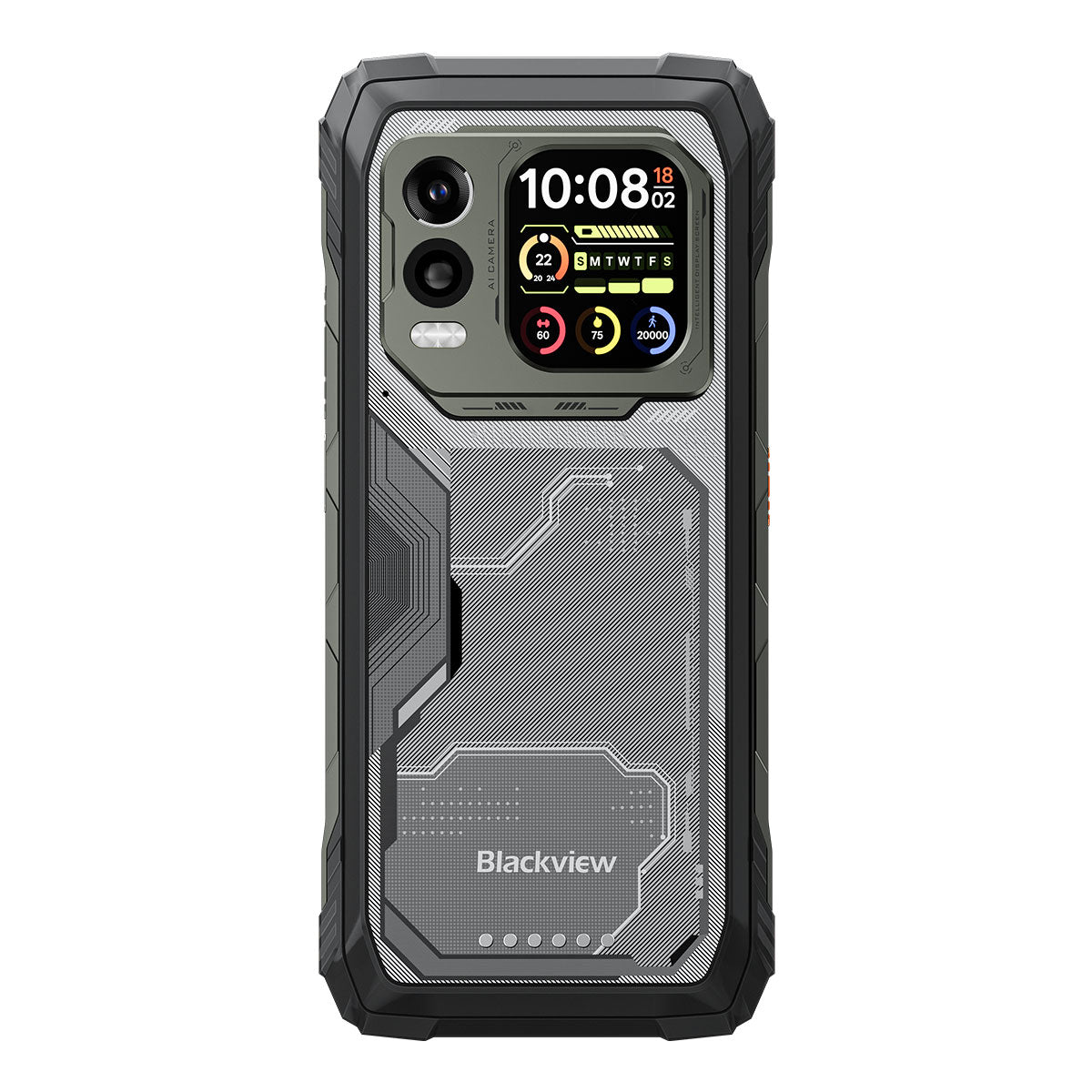 Blackview XPLORE 1 Pro - Téléphone robuste 5G avec imagerie thermique, écran principal de 6,78 pouces à 120 Hz, écran secondaire de 2,01 pouces, batterie de 20000 mAh et lampe de poche de 170 lumens.